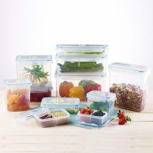 Komax Biokips Food Storage Lunch Container - Dividers With 4 Compartments  23oz. (set of 3) - Airtight, Leakproof With Locking Lids - BPA Free Plastic  - Microwave, Freezer and Dishwasher Safe 