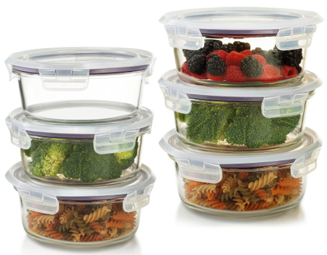 Komax Oven Safe Rectangular Glass Food Storage Containers (35-oz