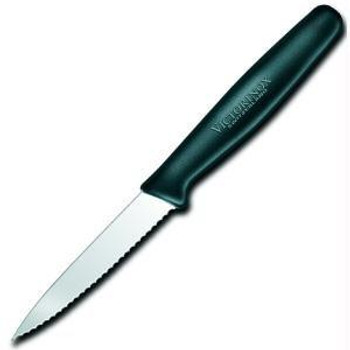Victorinox  5.0633  (40602)   3-1/4'' SMALL WAVY EDGE SPEAR POINT PARING KNIFE, BLACK POLYPROPYLENE HANDLE