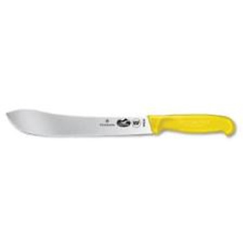 Victorinox 40472 STRAIGHT BUTCHER KNIFE W/ 10" BLADE, YELLOW HANDLE