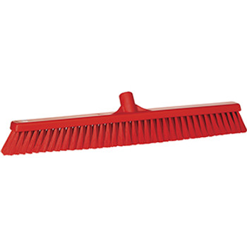 REMCO 31994 VIKAN 24" SMALL PARTICLE PUSH BROOM- SOFT, RED