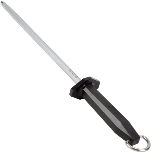 Victorinox 7.8991.4 (40582)  10" COMBINATION CUT KNIFE SHARPENING STEEL WITH BLACK PLASTIC HANDLE