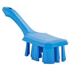 REMCO  41793 VIKAN UST SHORT HANDLE SCRUBBING BRUSH- STIFF, BLUE 