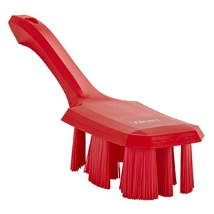 REMCO 41794  VIKAN UST SHORT HANDLE SCRUBBING BRUSH- STIFF, RED