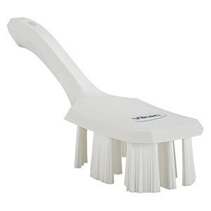 REMCO 41795 VIKAN UST SHORT HANDLE SCRUBBING BRUSH- STIFF, WHITE 