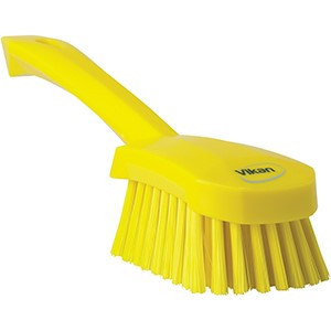 REMCO VIKAN 41906 SHORT HANDLE UTILITY BRUSH- MEDIUM, YELLOW 