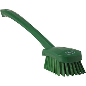 REMCO VIKAN 41862 LONG HANDLE SCRUBBING BRUSH- STIFF, GREEN 