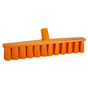 REMCO 31737 VIKAN 16" UST PUSH BROOM- MEDIUM, ORANGE