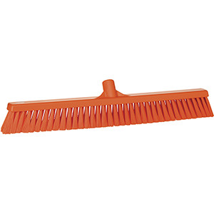 REMCO 31997 VIKAN 24" SMALL PARTICLE PUSH BROOM- SOFT, ORANGE