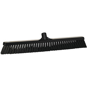 REMCO 31999 VIKAN 24" SMALL PARTICLE PUSH BROOM- SOFT, BLACK