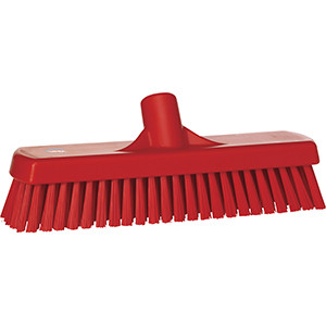 REMCO 70604 VIKAN 12" DECK/WALL SCRUB- STIFF, RED