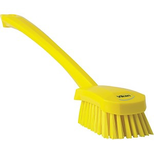 REMCO VIKAN 41826 LONG HANDLE UTILITY BRUSH- MEDIUM, YELLOW