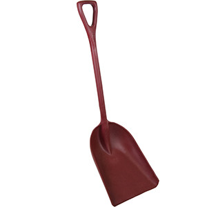 REMCO 6982MD4 ONE-PIECE METAL DETECTABLE SHOVEL W/ 14" BLADE, RED