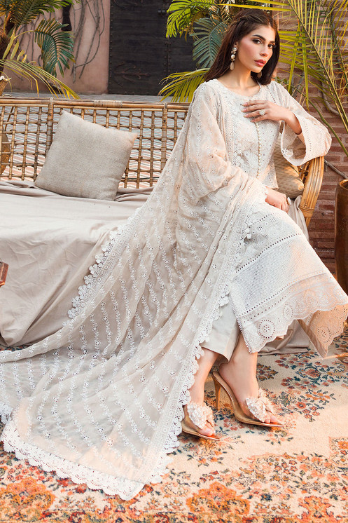 Motifz | Shabnam | Lux Schiffli Embroidered Lawn | 4434