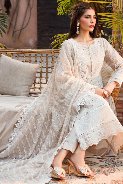 Motifz | Shabnam | Lux Schiffli Embroidered Lawn | 4434