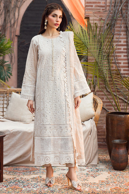 Motifz | Shabnam | Lux Schiffli Embroidered Lawn | 4434