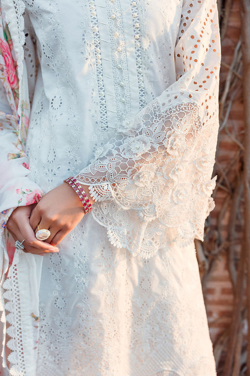 Motifz | Rukaiyah | Lux Schiffli Embroidered Lawn | 4436