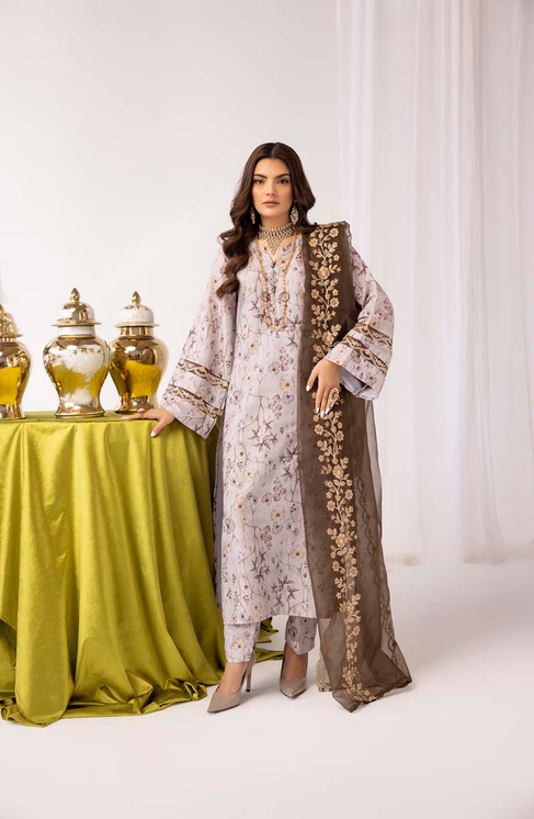 Cross Stitch Inspired By Simrans | 3 Piece Lawn Outfit | Readymade | SIM-CS-02
