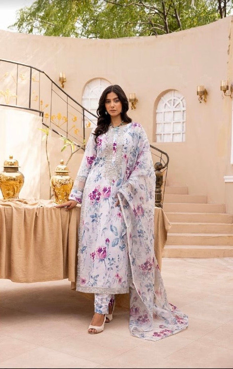 Ethnic Inspired By Simrans | 3 Piece Lawn Outfit | Readymade | SIM-ETH4-01