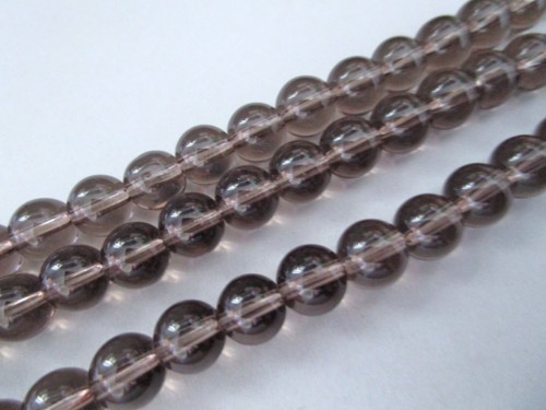 Smoky quartz 8mm round gemstone beads