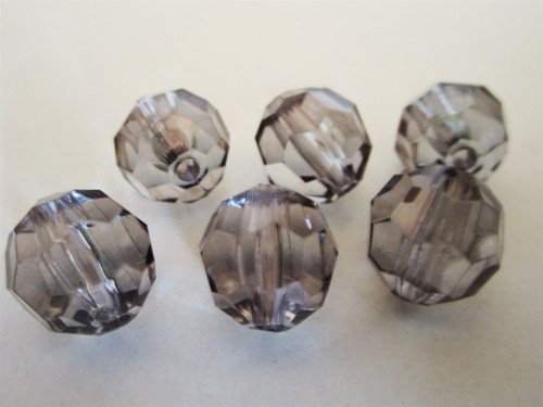12mm faceted round acrylic beads