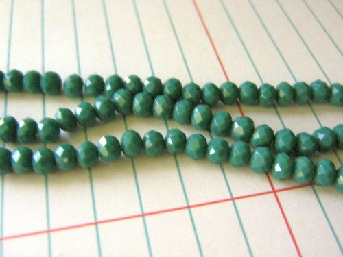 Glass Faceted Rondelle Beads, 4mm by Bead Landing™