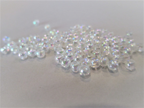 Clear ab 3mm round acrylic plastic beads