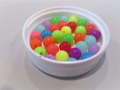 Assortment 6mm round acrylic beads