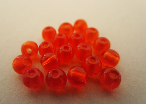 Orange 3mm round Czech glass beads