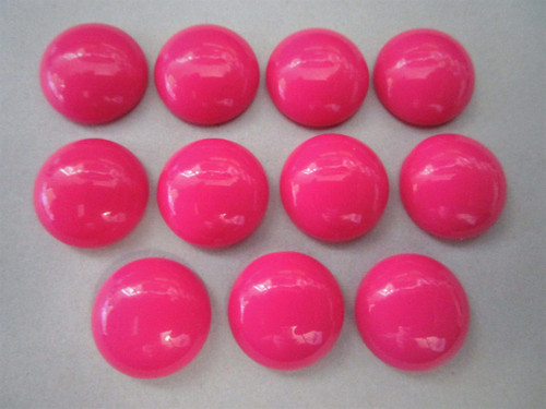 Opaque Pink 15mm Round Cabochon Vintage Lucite