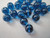 Capri blue 8mm round Czech beads