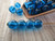 Capri blue 6mm round druk Czech glass beads