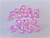 Pink ab 8mm heart acrylic beads