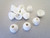 Opaque white 10mm cone vintage German acrylic beads