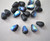 Matte jet black ab 4x6mm teardrop Czech glass beads
