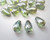 Lumi green 10x6mm teardrop Czech glass beads