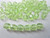 Peridot green 6mm faceted round Czech glass beads