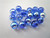 Sapphire ab blue 8mm round druk Czech glass beads