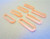 Marbled peach white 25x8mm oval vintage German plastic connector