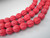 Red howlite 13mm melon fluted round gemstone beads