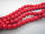 Red howlite round gemstone beads