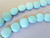 Turquoise magnesite 14mm coin gemstone beads