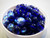 Blue cobalt ab 6mm round druk Czech beads