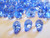 Blue 6x9mm teardrop Czech glass beads