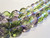 Purple green 8mm faceted round Czech glass beads