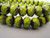 Green 8x6mm faceted rondelle Czech glass beads