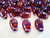 Purple 6x9mm teardrop Czech glass beads