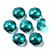 Teal 22mm faceted rondelle acrylic beads