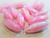 Pink 20x7mm faceted oval acrylic beads