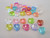 Assorted ab 8mm heart acrylic beads